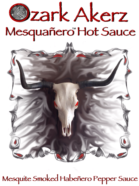 Mesquañero™ hot pepper sauce label
