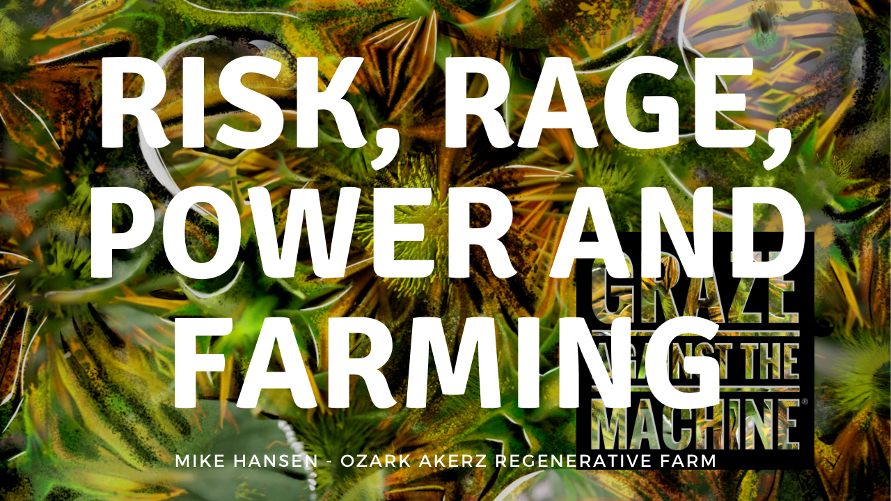 Header graphic with the caption: Risk, Rage, Power and Farming
